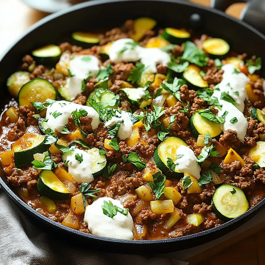 Zucchini and Ground Beef Skillet: A Quick Dinner Delight!