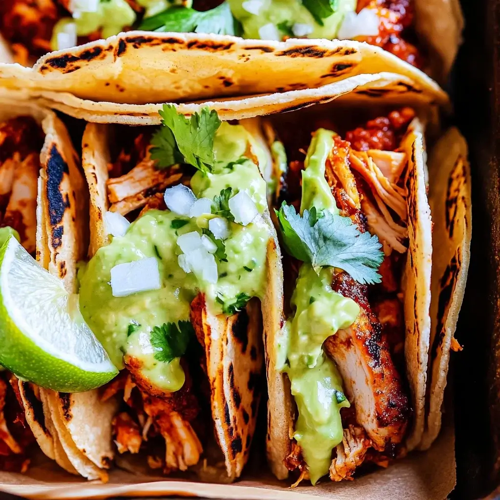 Spicy Chicken Tacos with Avocado Lime Crema: Discover This Delicious Recipe!