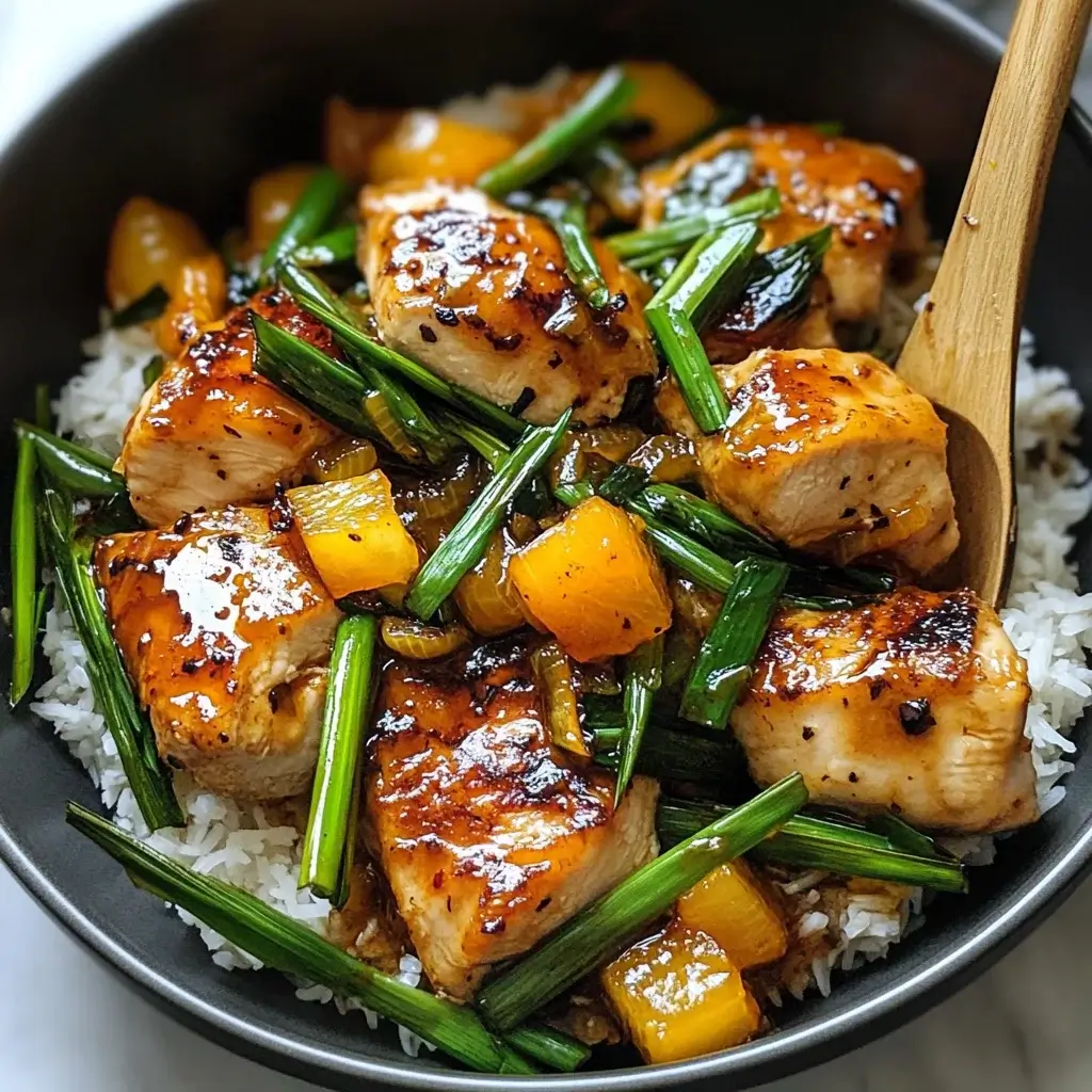 Apricot Glazed Chicken with Charred Scallions is Irresistible!