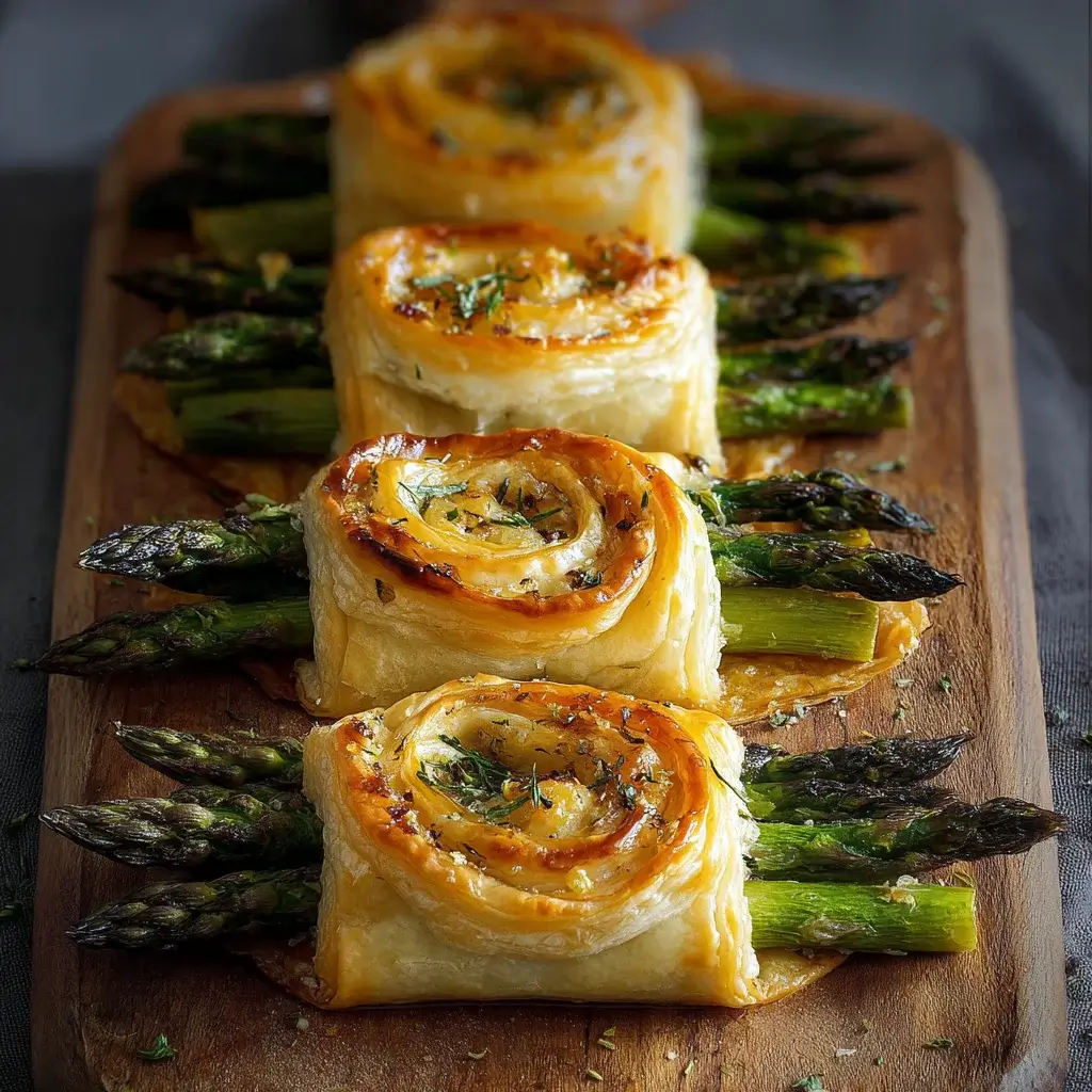 Asparagus Puff Pastry Tart Bundles are a delightful treat!