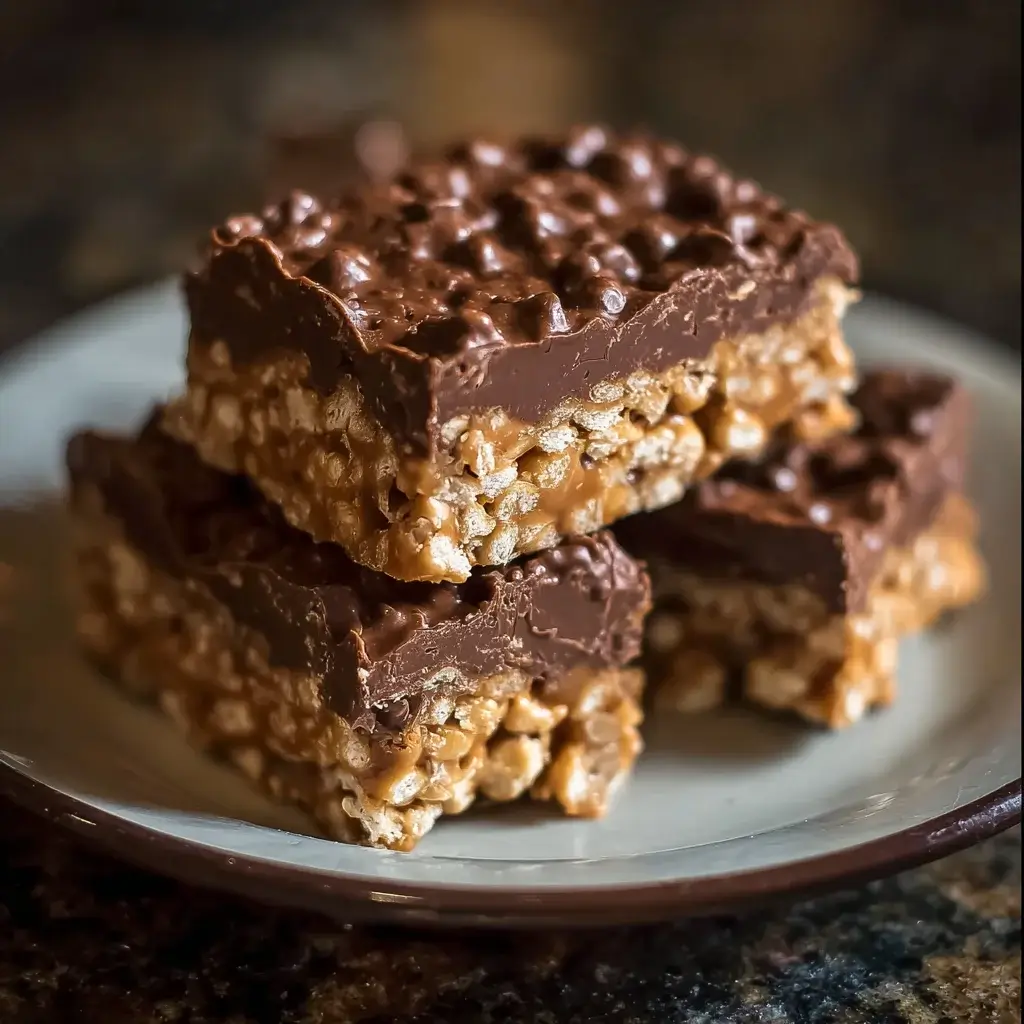 Chocolate Peanut Butter Crunch Bars: Easy Recipe Here!