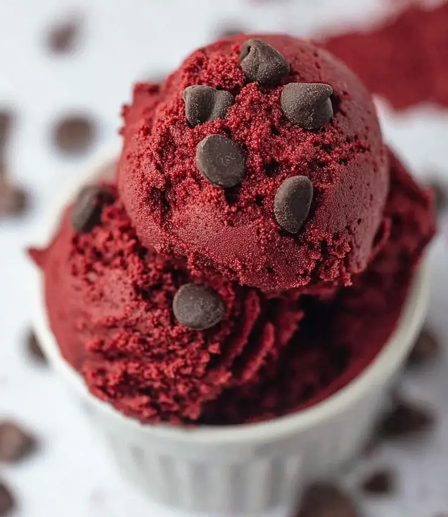 Decadent Edible Red Velvet Cookie Dough is a must-try!