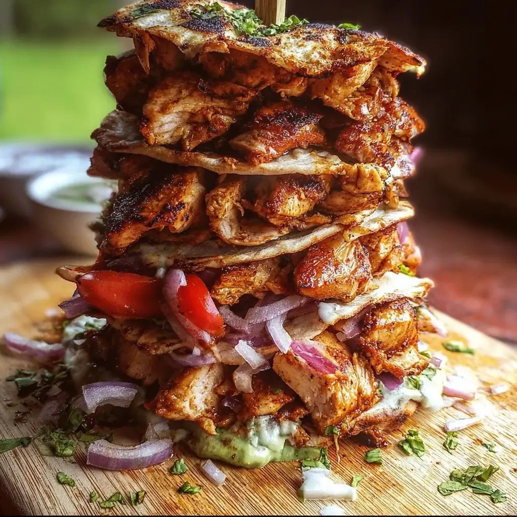 Easy Chicken Shawarma Tower: A Flavor Explosion Awaits!
