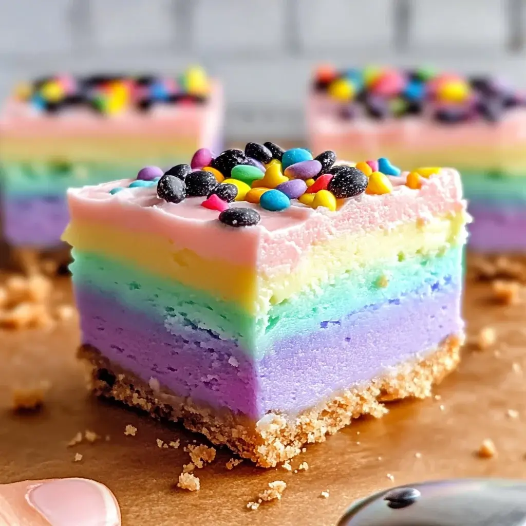 Rainbow Cheesecake Bars: A Colorful Delight to Bake!