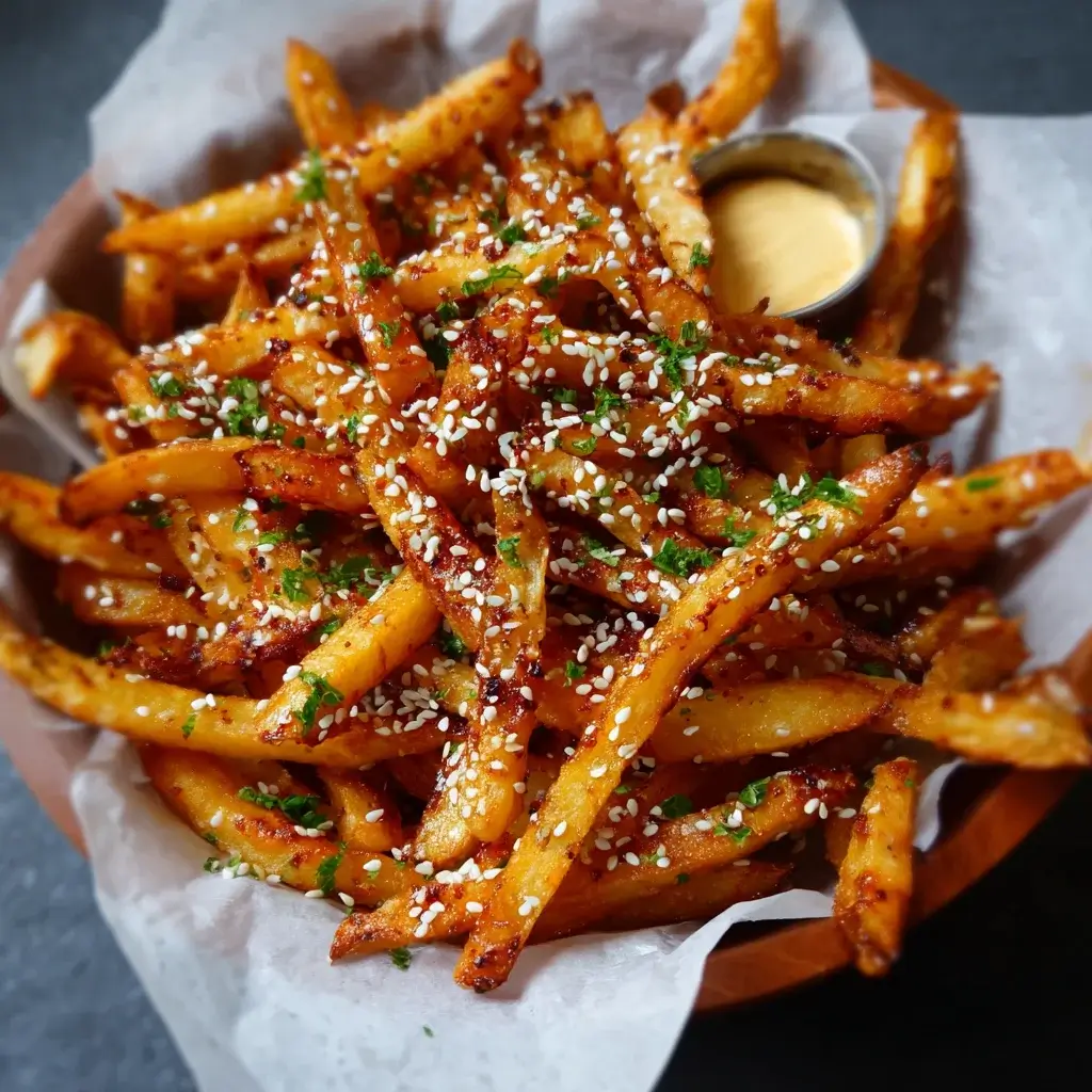 Spicy Garlic and Sesame Fries: A Flavorful Snack Recipe