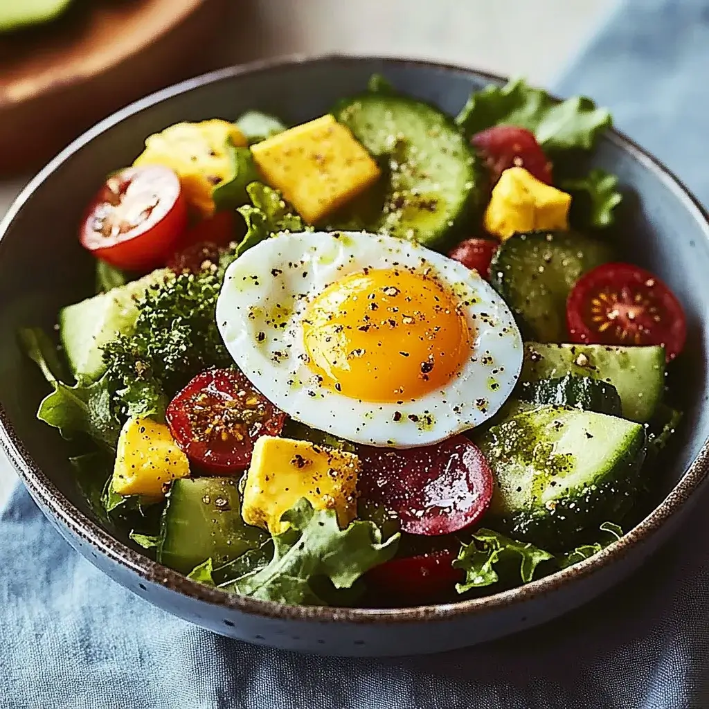 Breakfast Salad with Egg and Salsa Verde Vinaigrette: Discover a Tasty, Nutritious Start to Your Day!