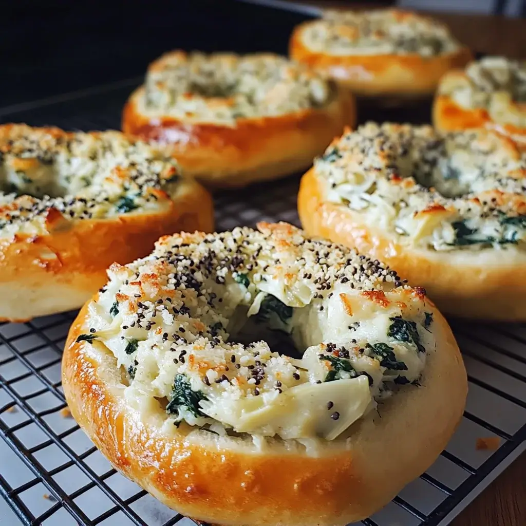 Cheesy Spinach Artichoke Bagels: A Must-Try Recipe!