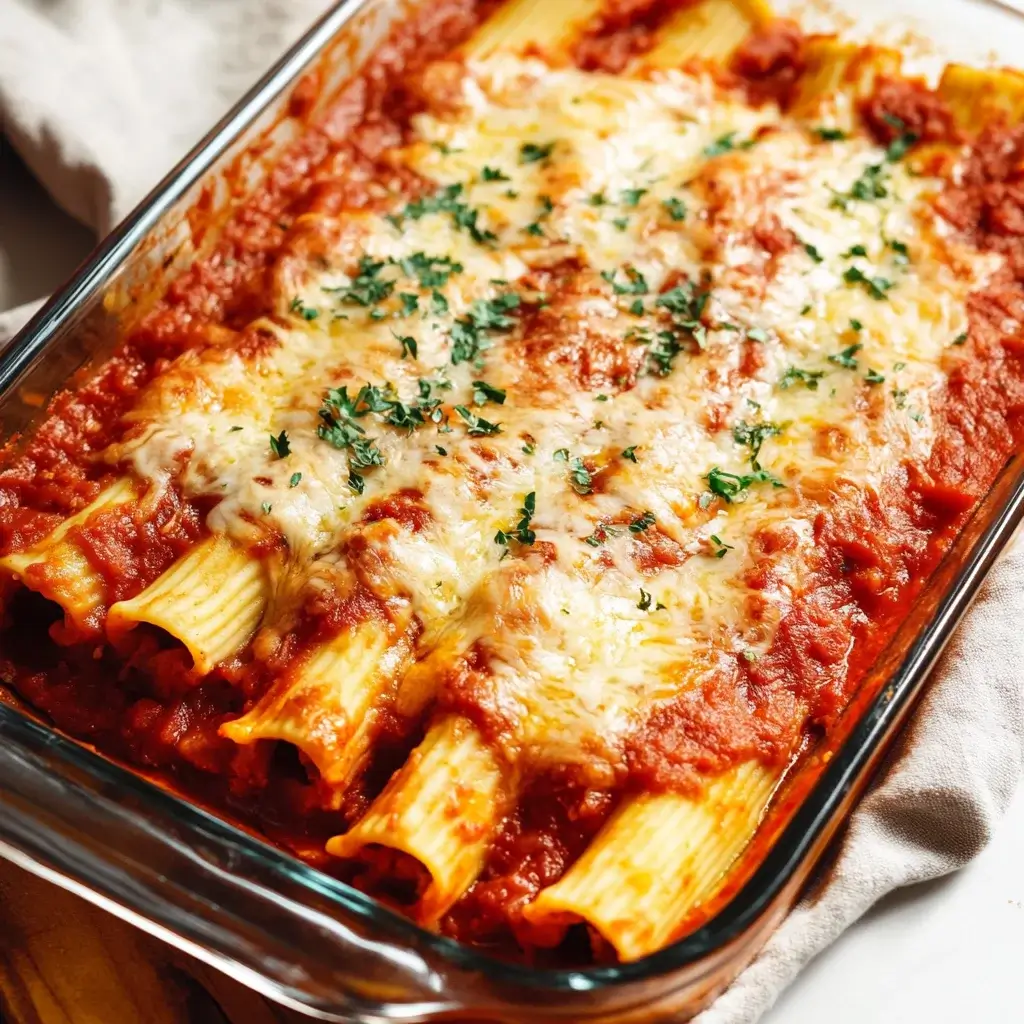 Classic Three-Cheese Manicotti: A Comfort Food Delight!