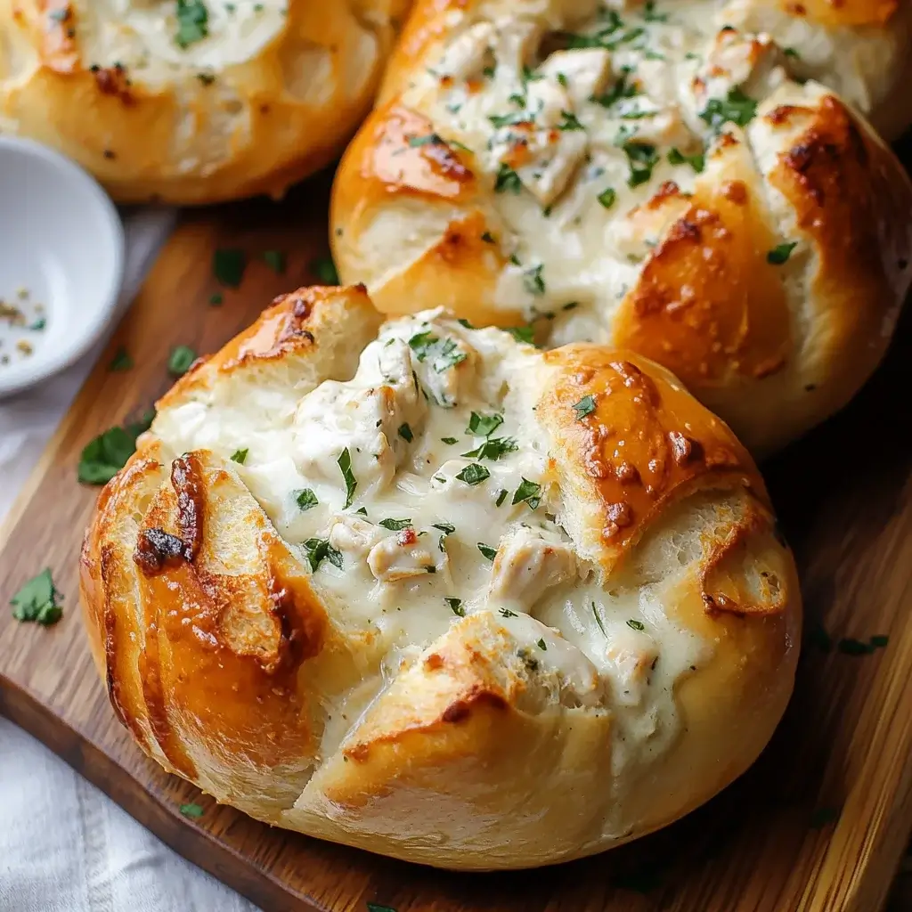 Creamy Chicken Alfredo Bread Bowls: A Comforting Delight!