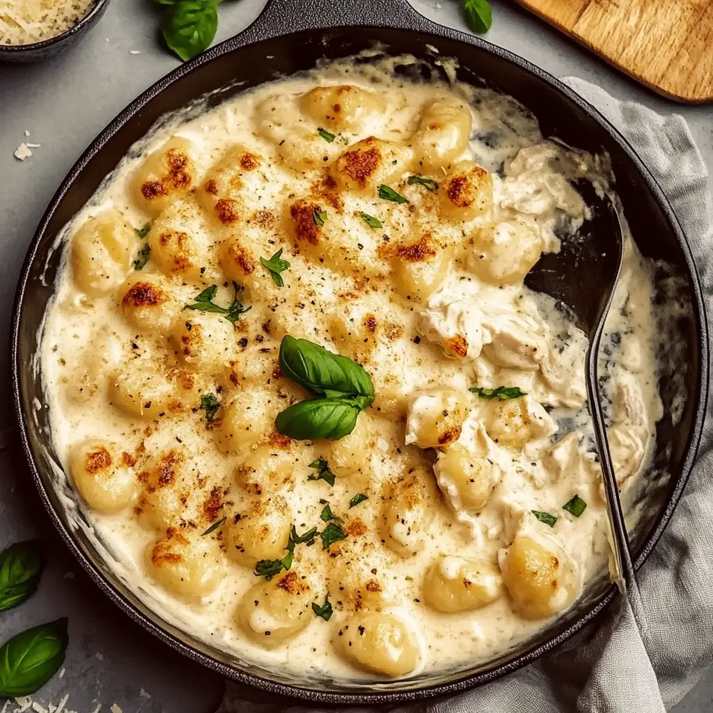 Creamy Chicken Alfredo Gnocchi is a must-try recipe!