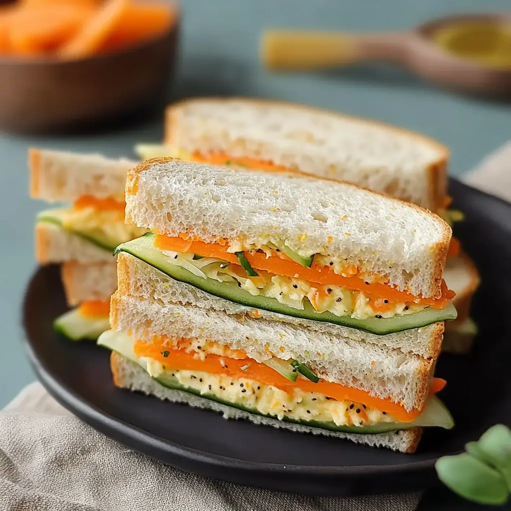 Crispy Cucumber and Carrot Sandwiches that Delight!