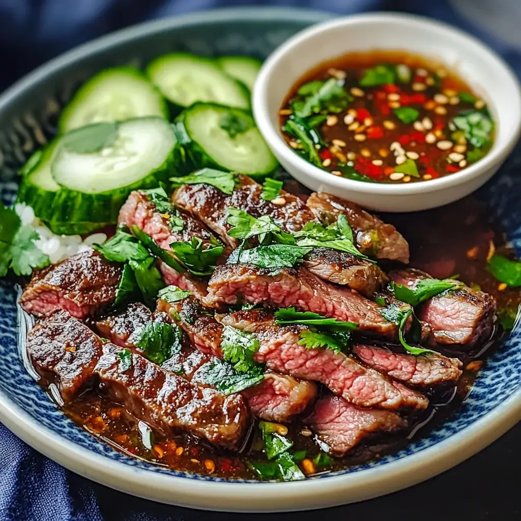 Crying Tiger Beef with Nam Jim Jaew Sauce: A Flavorful Delight
