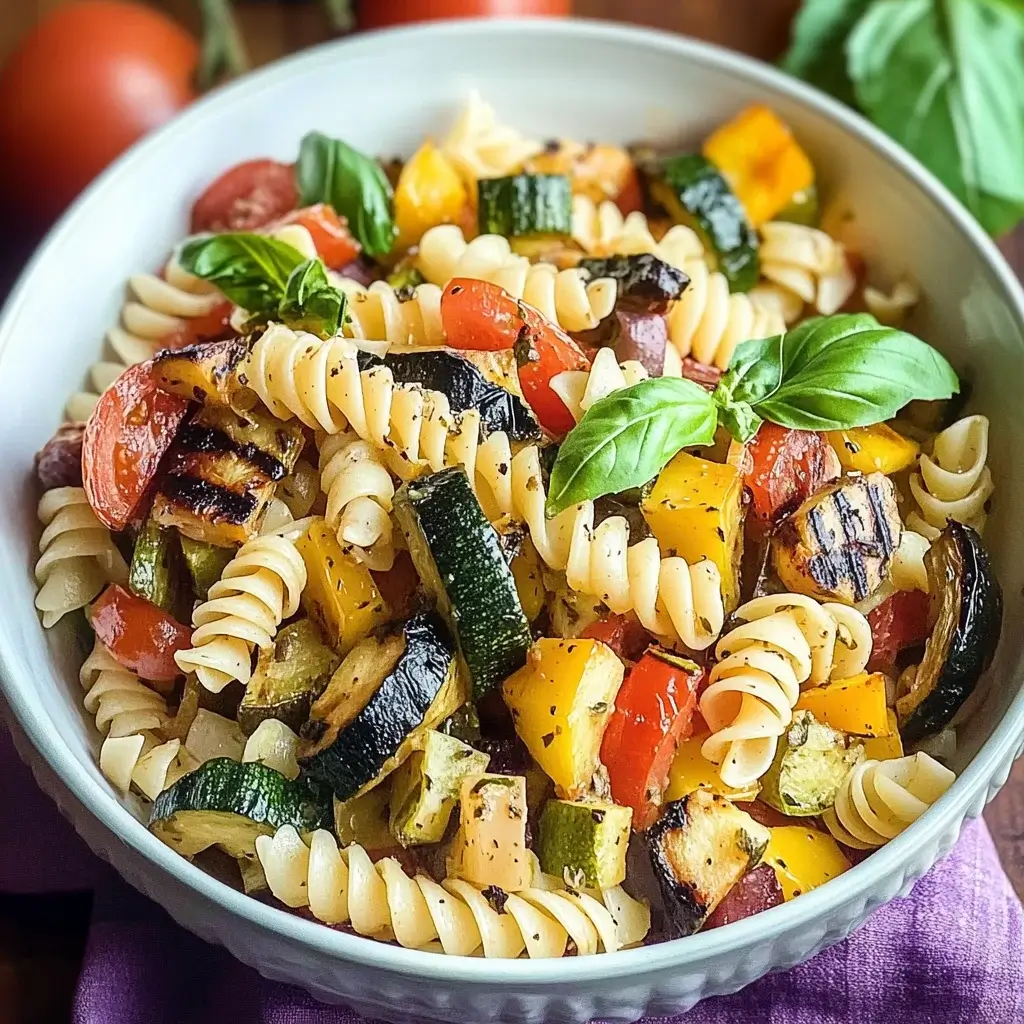Grilled Ratatouille Pasta Salad delights your taste buds!