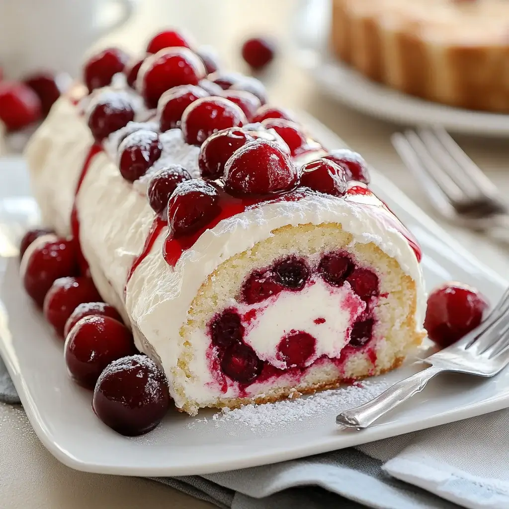 Heavenly Cherry Cheesecake Cake Roll: A Blissful Delight!