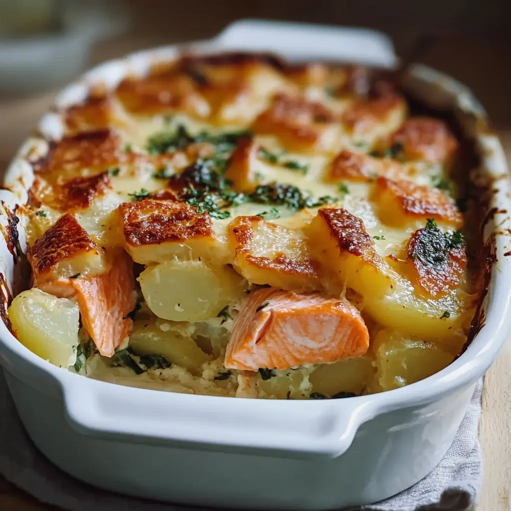 Savory Salmon and Potato Bake: A Delicious Dinner Idea!