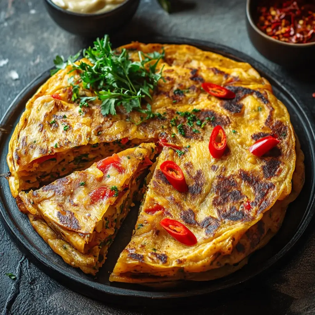 Spicy Red Pepper Tortilla with Chili Pesto Aioli Recipe Awaits!
