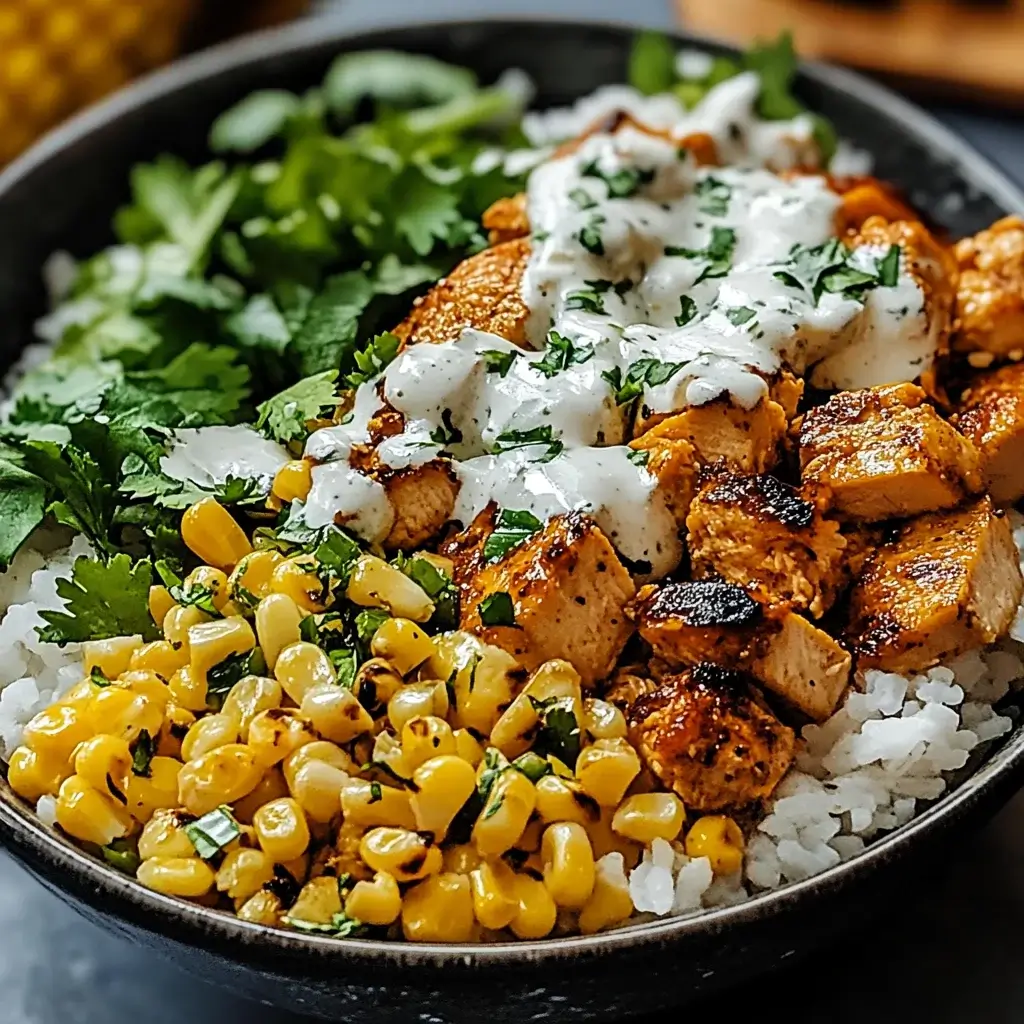 Street Corn Chicken Rice Bowl: A Flavorful Delight!