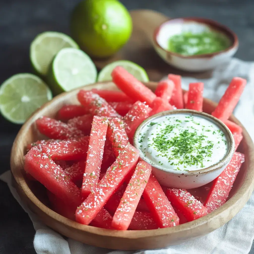 Watermelon Fries with Coconut Lime Dip: A Refreshing Treat!
