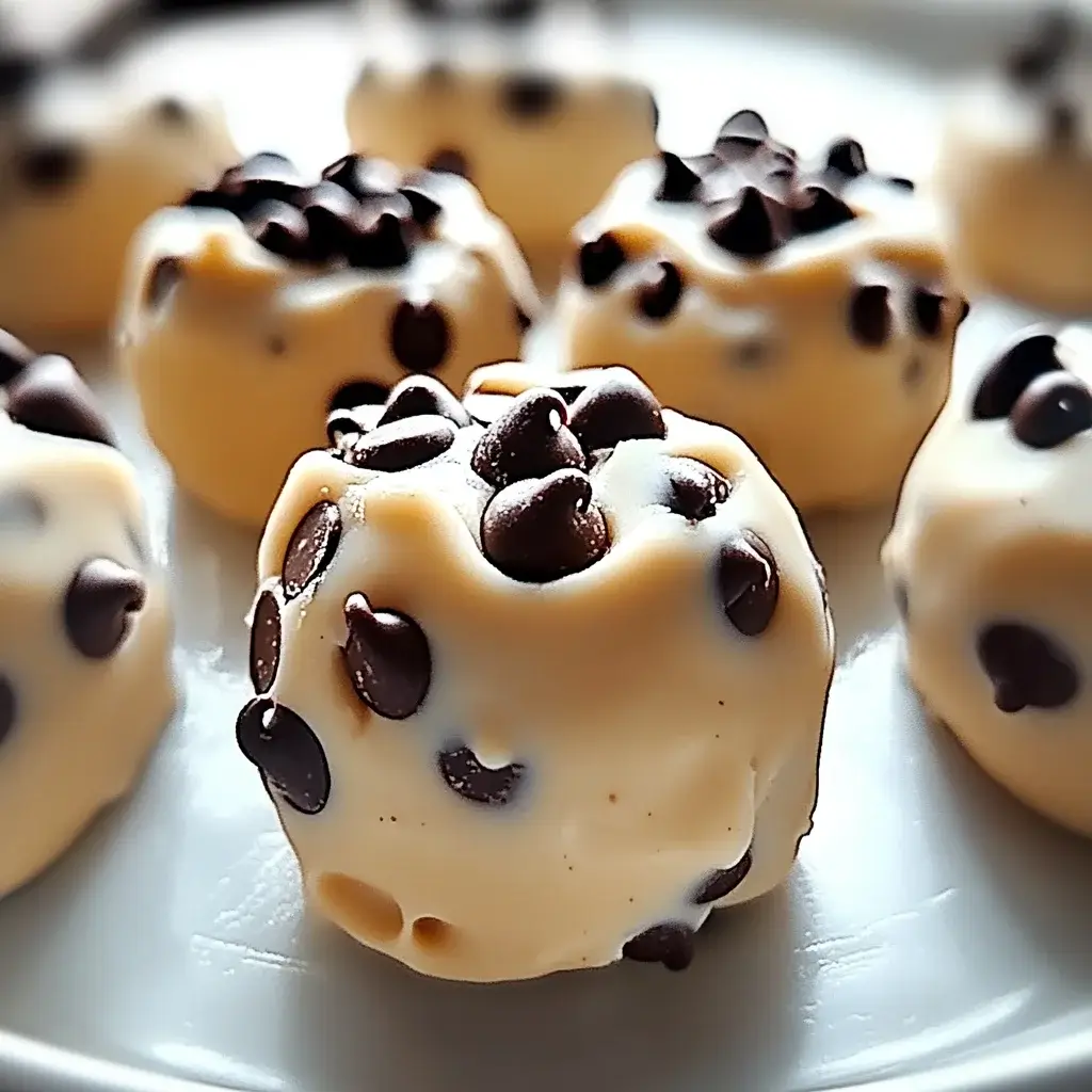 Frozen Greek Yogurt Peanut Butter Bites with Chocolate Chips are a must-try!