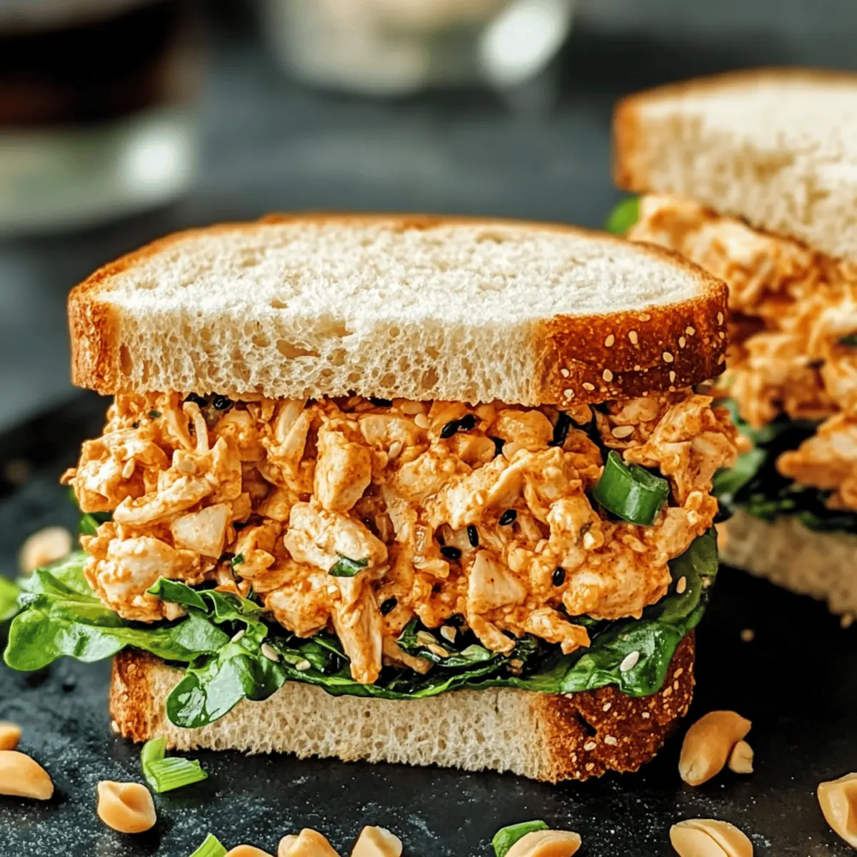 Irresistibly Spicy Chicken Salad Sandwich with Chili Crisp