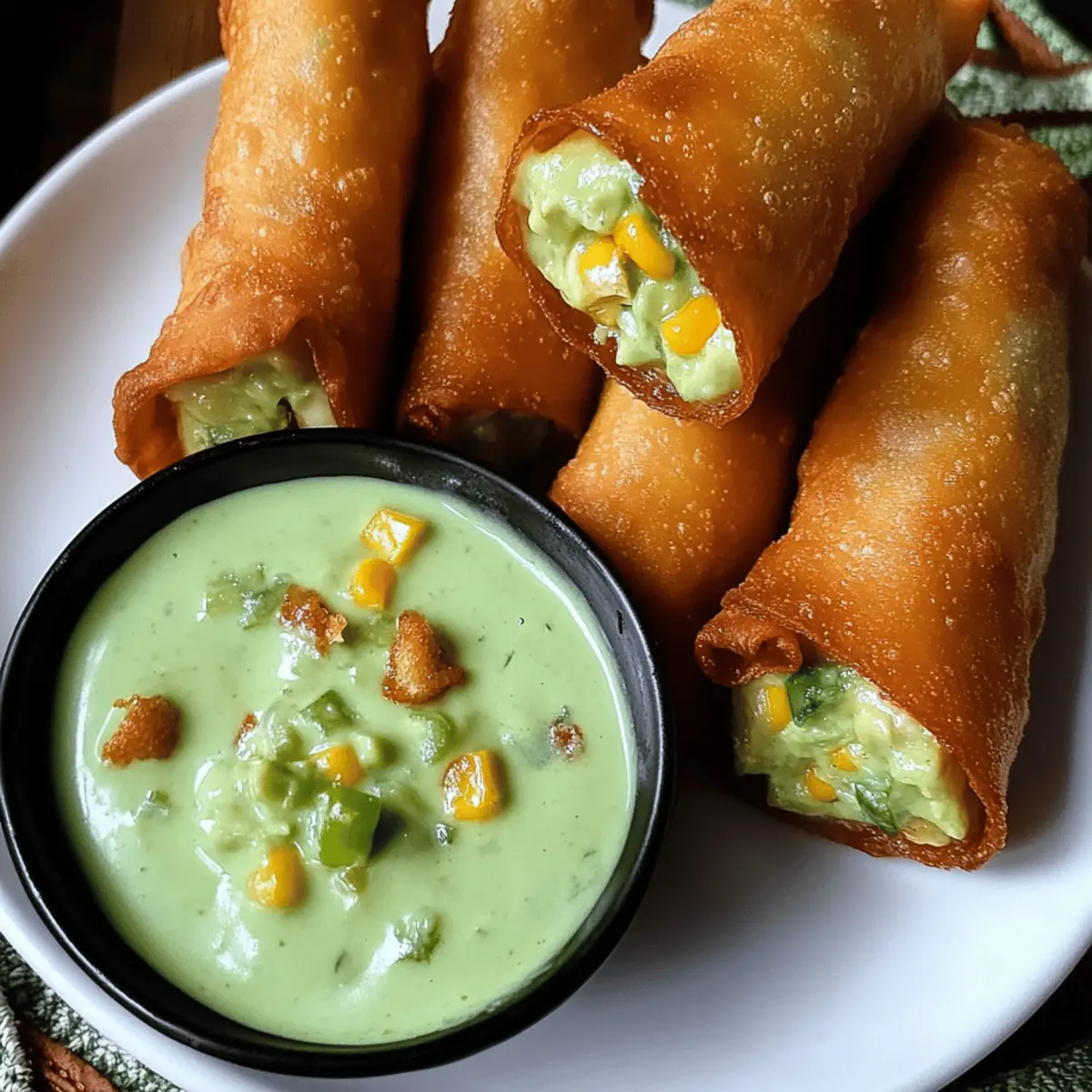 Crispy and Cheesy Elote Egg Rolls