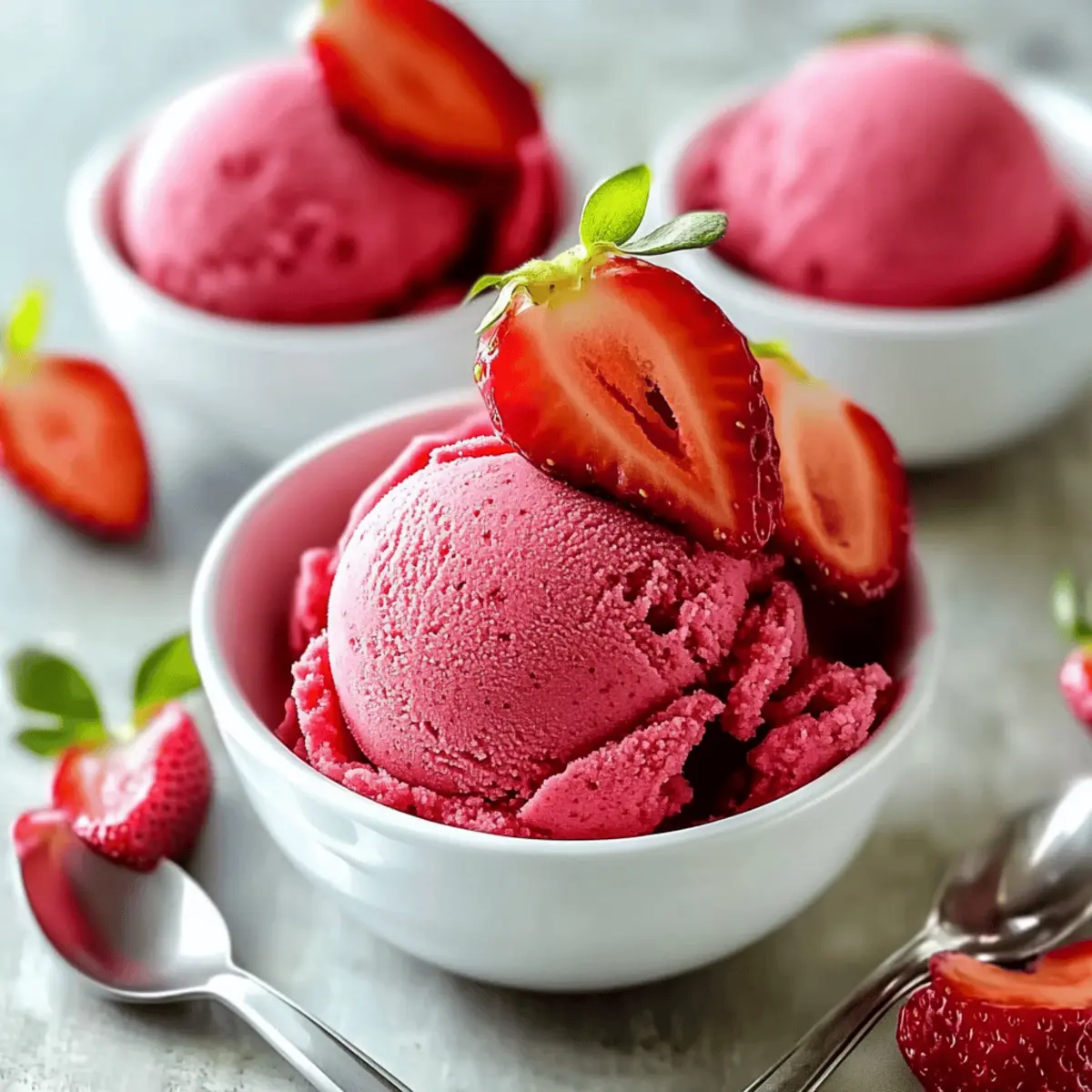 Delightful 3-Ingredient Strawberry Sorbet That’s So Refreshing