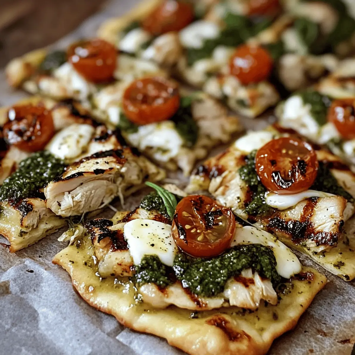 Pesto Chicken Flatbread