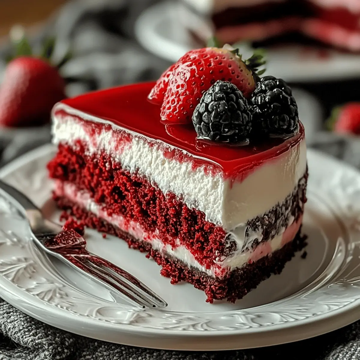 Red Velvet Strawberry Cheesecake