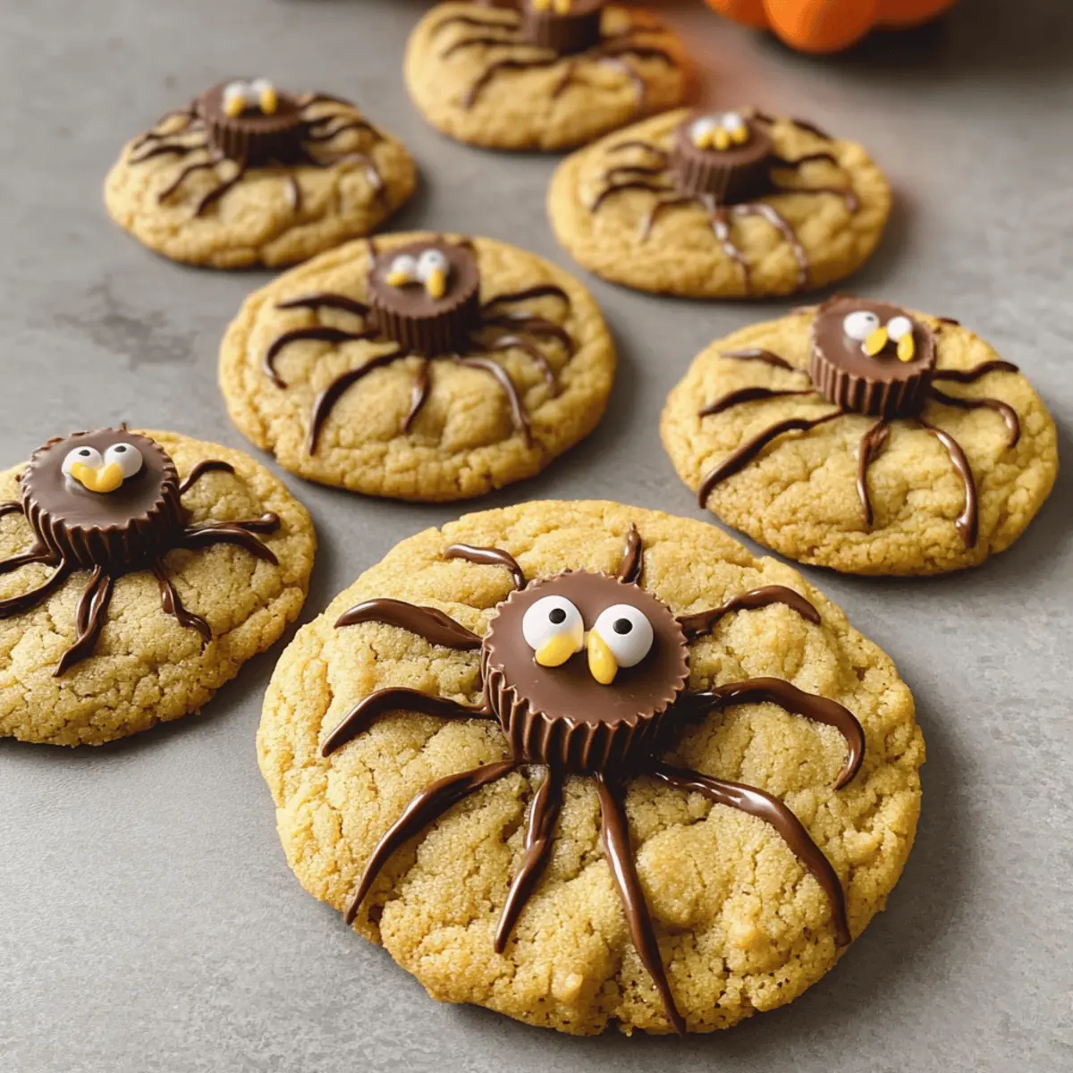 Peanut Butter Spider Halloween Cookies