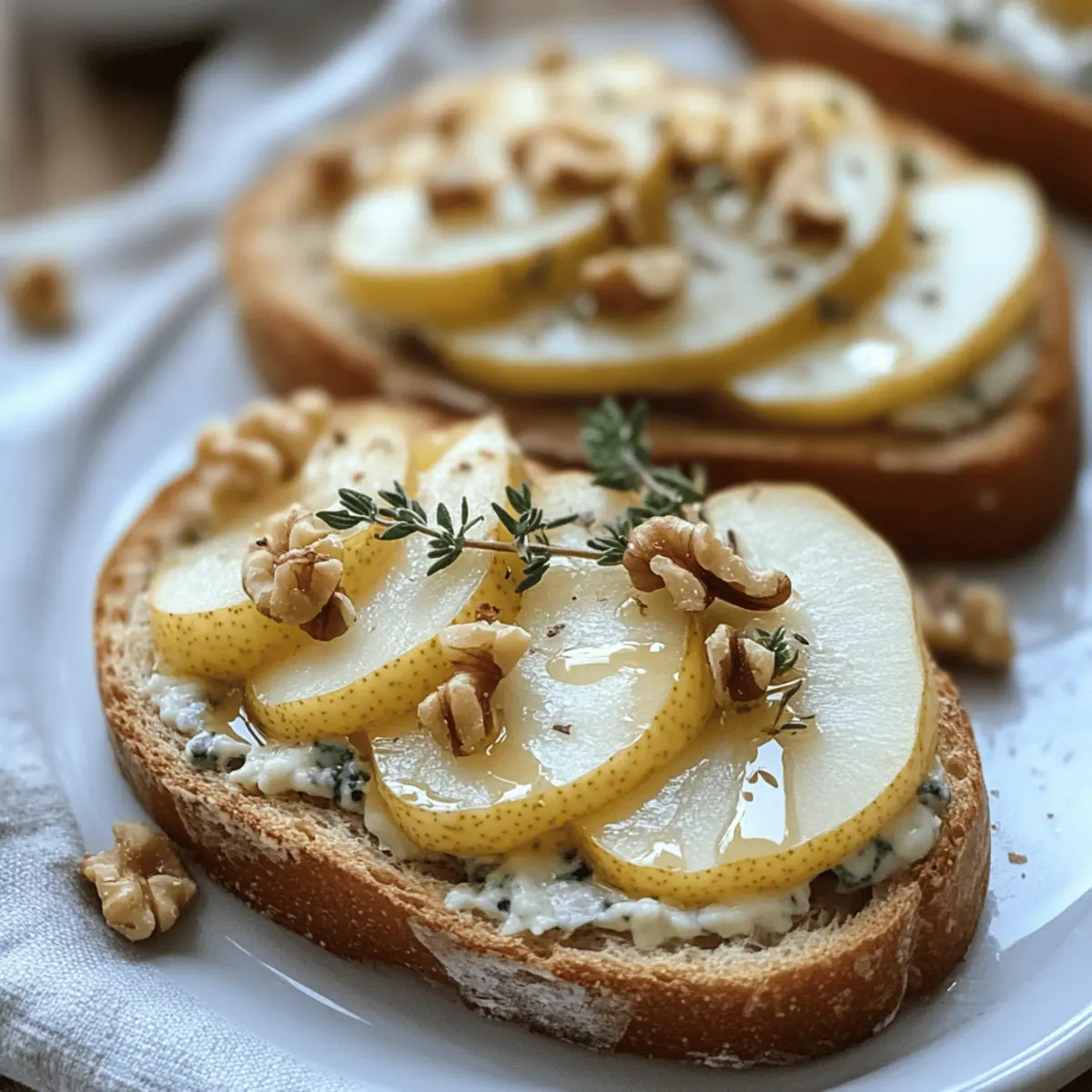 Savory Pear and Gorgonzola Cheese