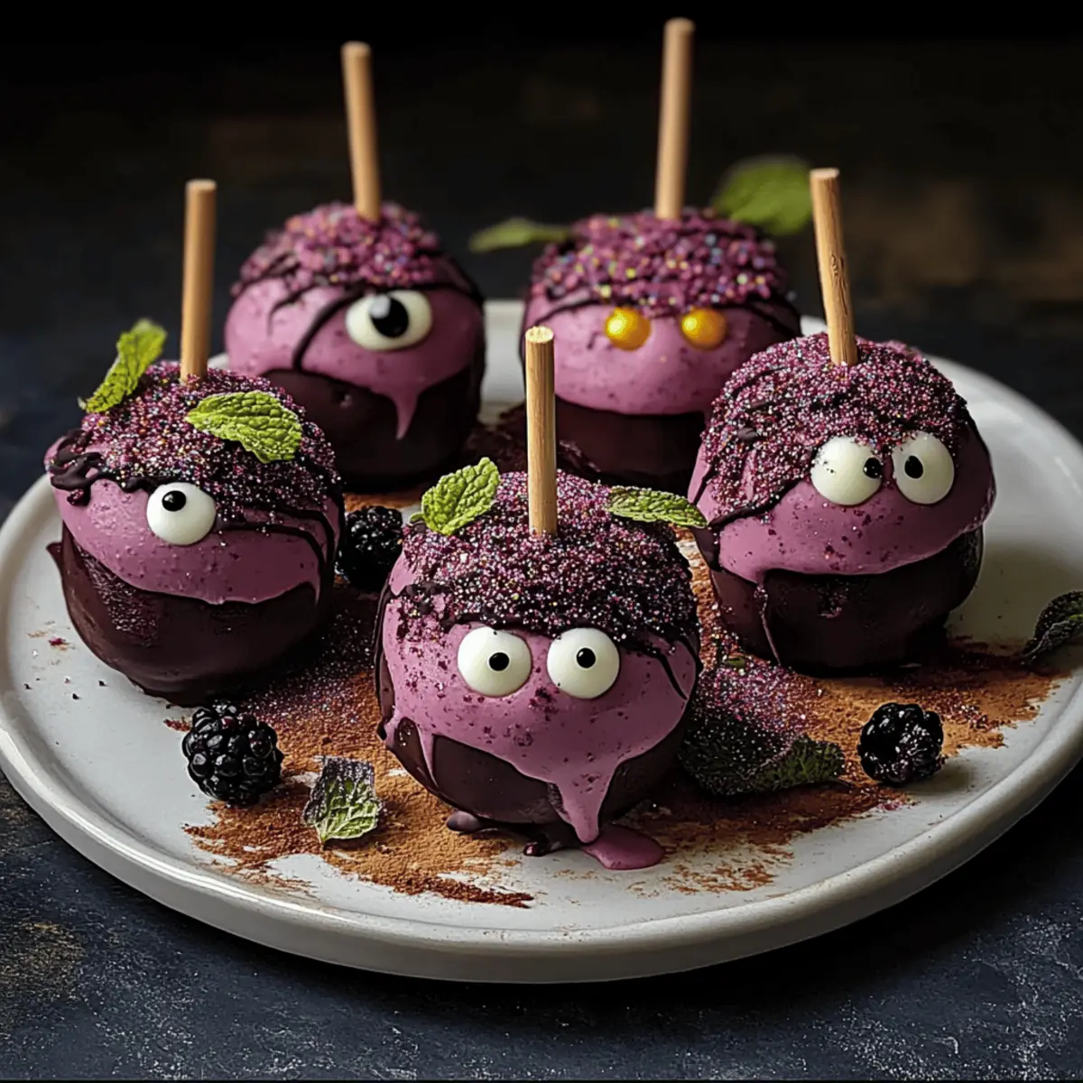 Forbidden Forest Blackberry Cheesecake Pops
