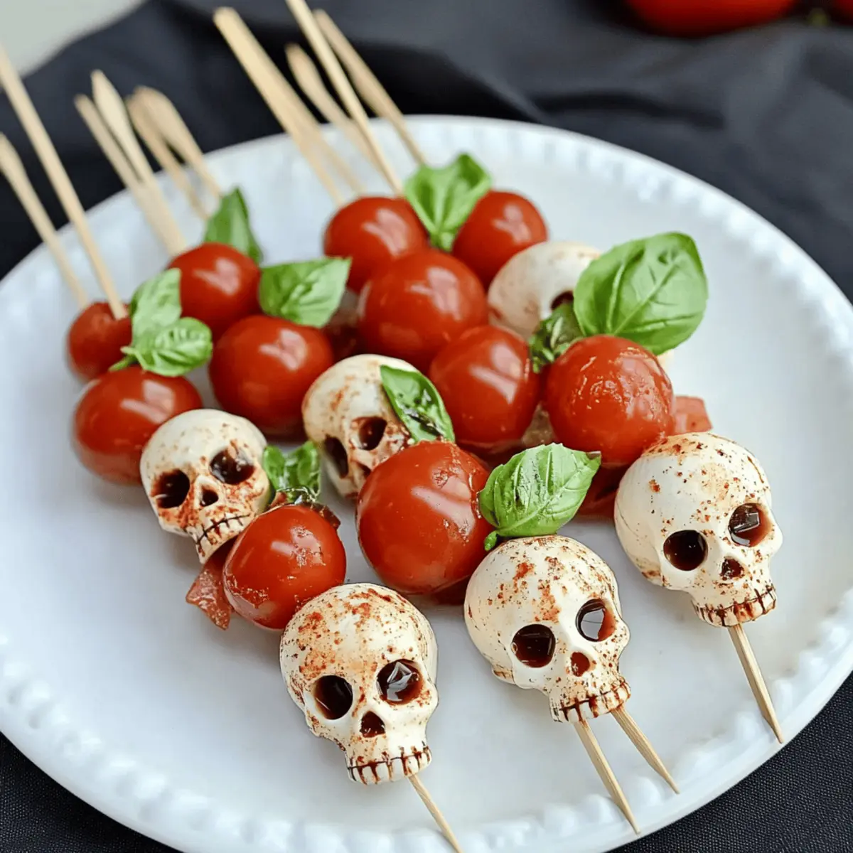Halloween Caprese Salad Skewers