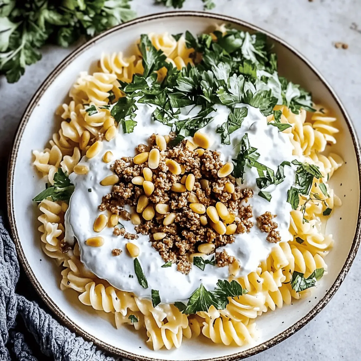 Arabic Pasta with Easy Yogurt Sauce for a Cozy Night In