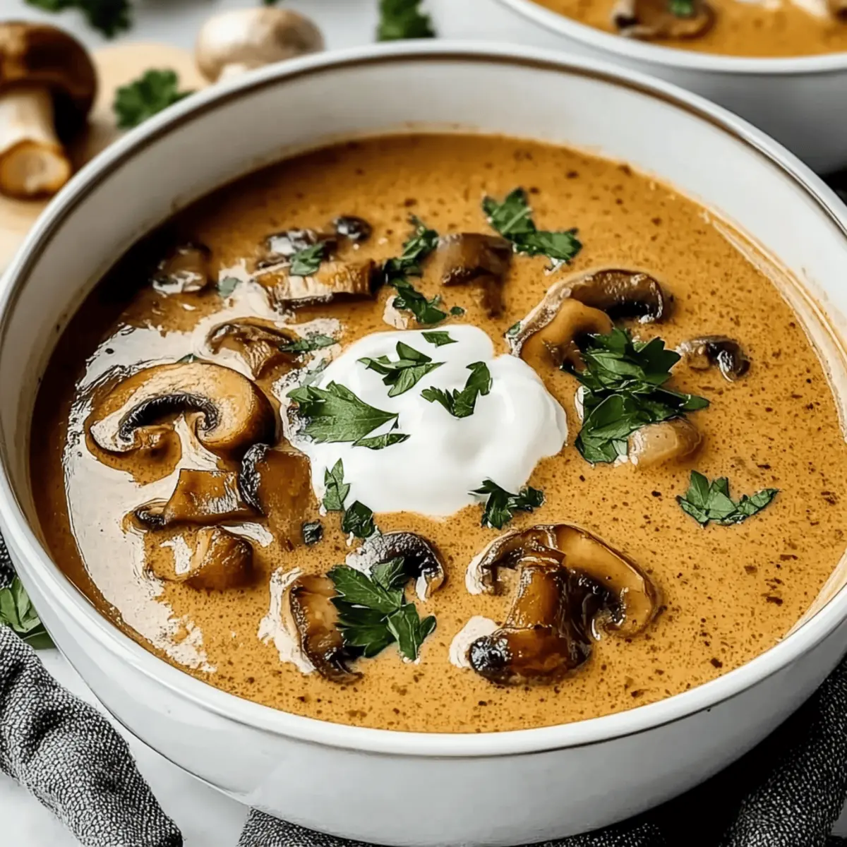 Creamy Hungarian Mushroom Soup
