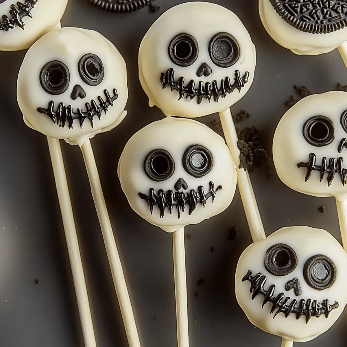 Deliciously Spooky Jack Skellington Oreo Pops