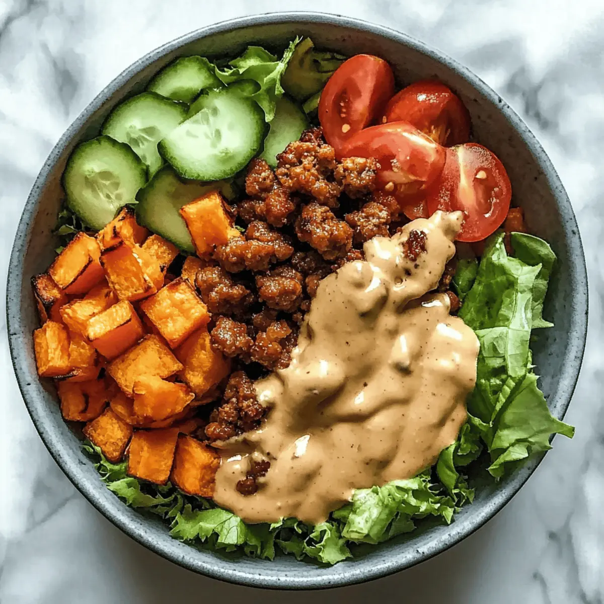 Easy Burger Bowl with Special Sauce