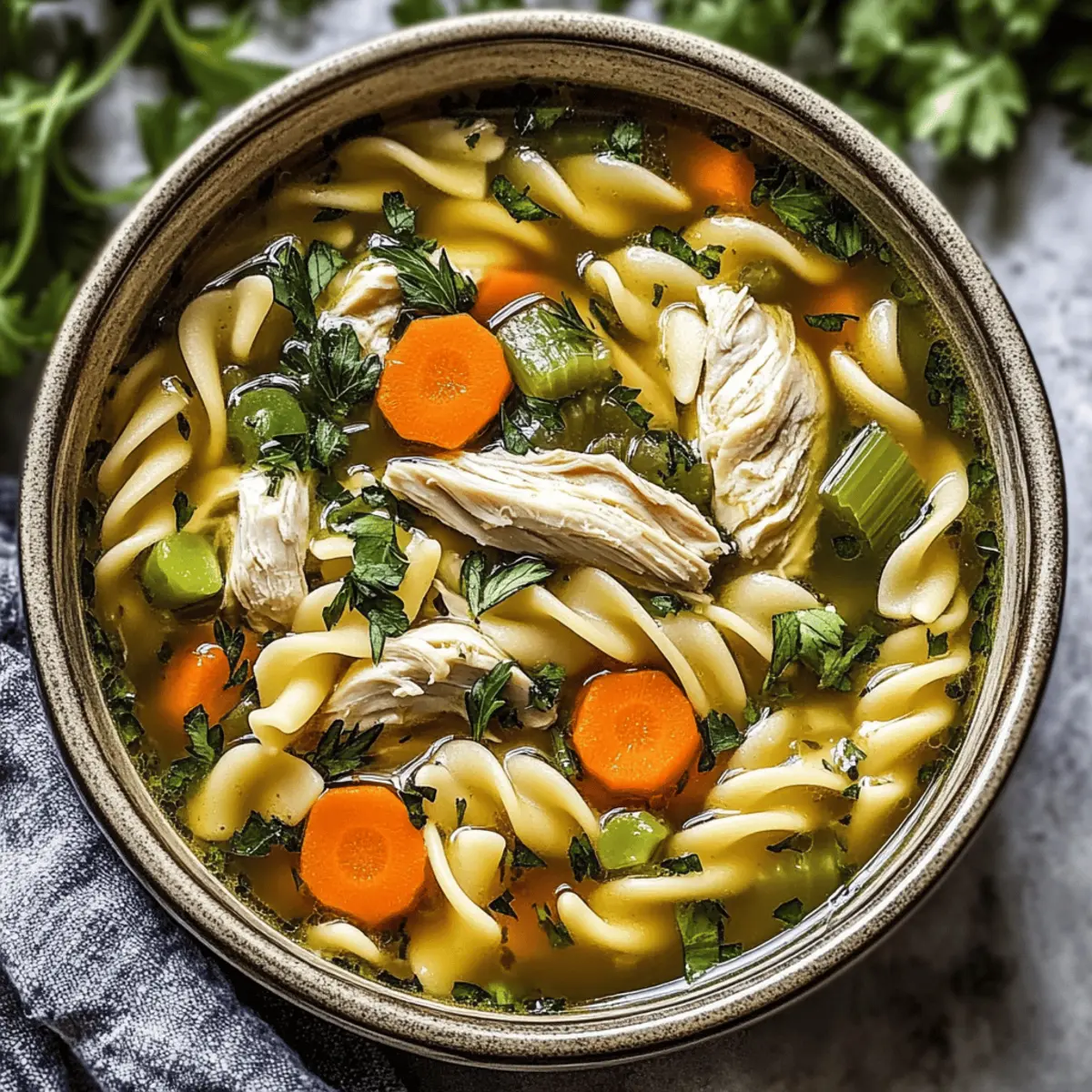 Fresh Herb Chicken Noodle Soup