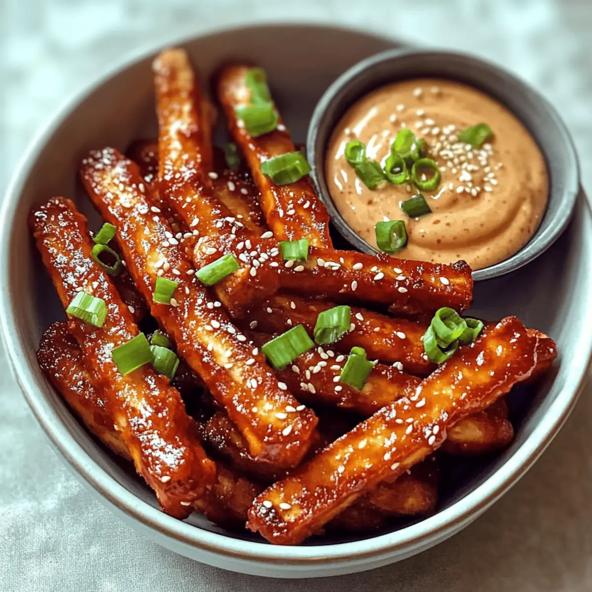 Gochujang Tofu Fries with Spicy Aioli