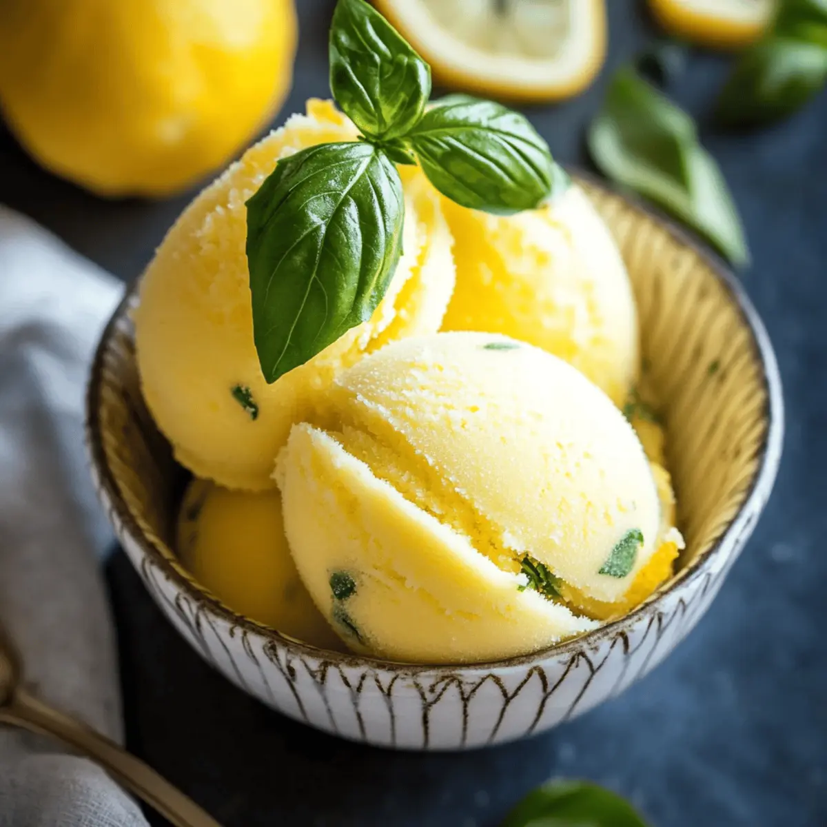 Cool Off with Lemon Basil Sorbet: A Guilt-Free Delight