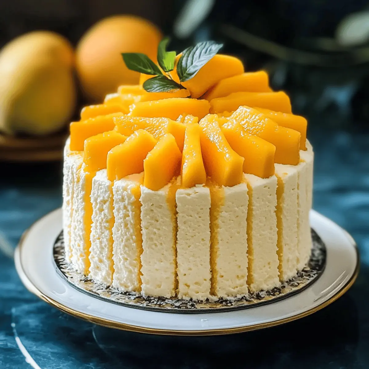 Mango Cream Chiffon Cake