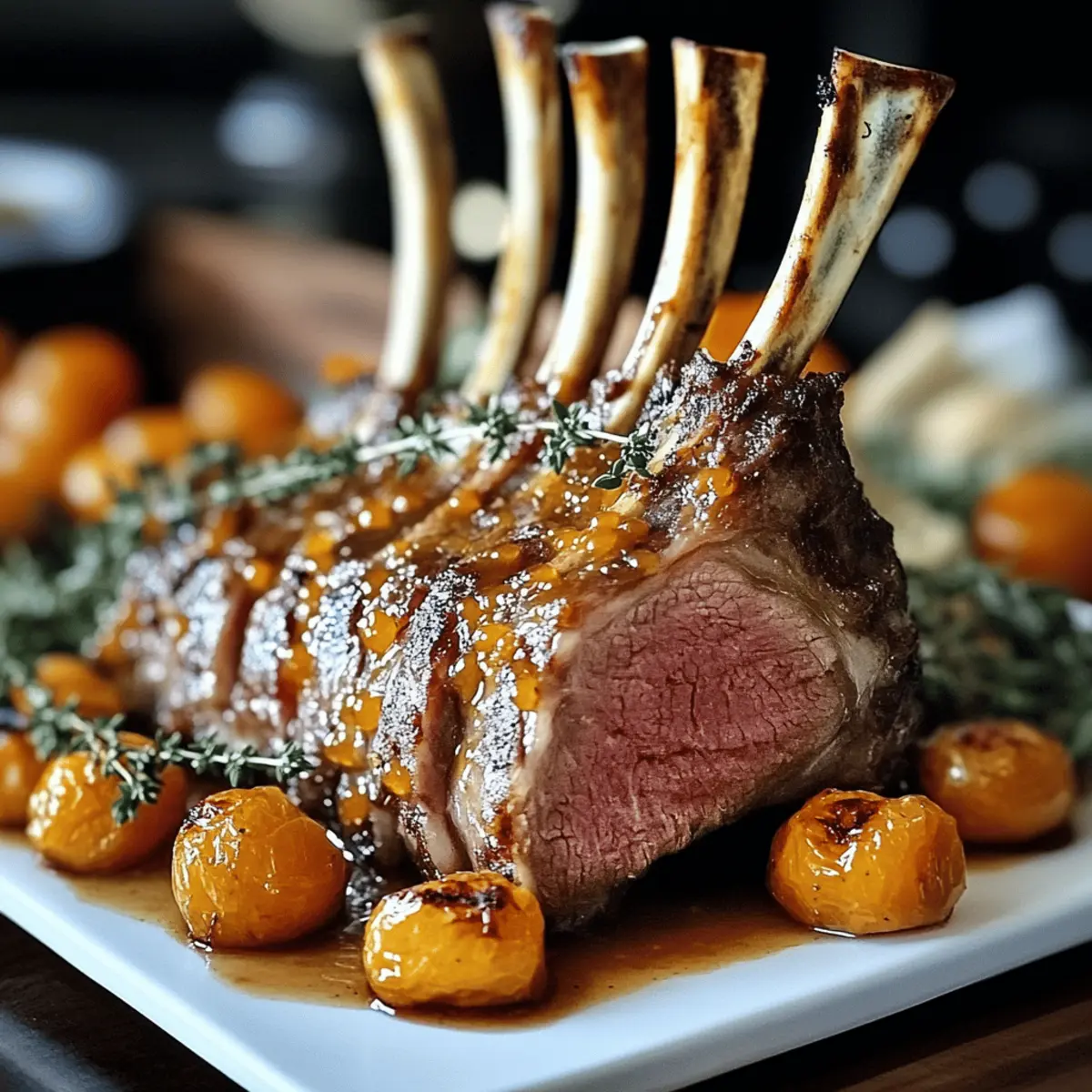Roast Rack of Lamb with Apricot Mustard Glaze: Effortless Elegance
