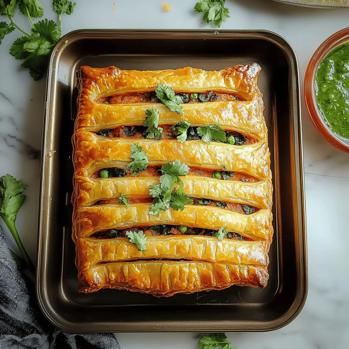 Savory Samosa Tart Open Faced Delight