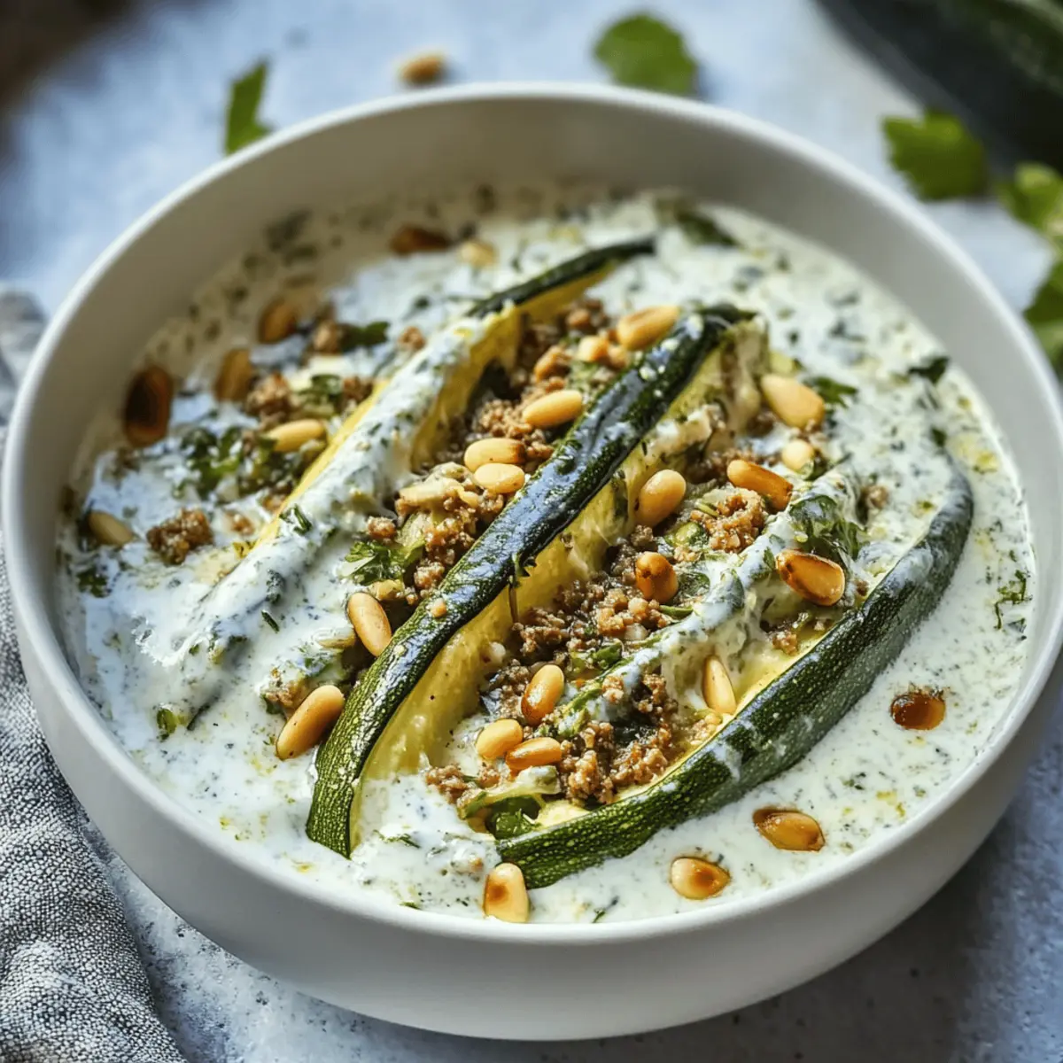 Stuffed Zucchini in Yogurt