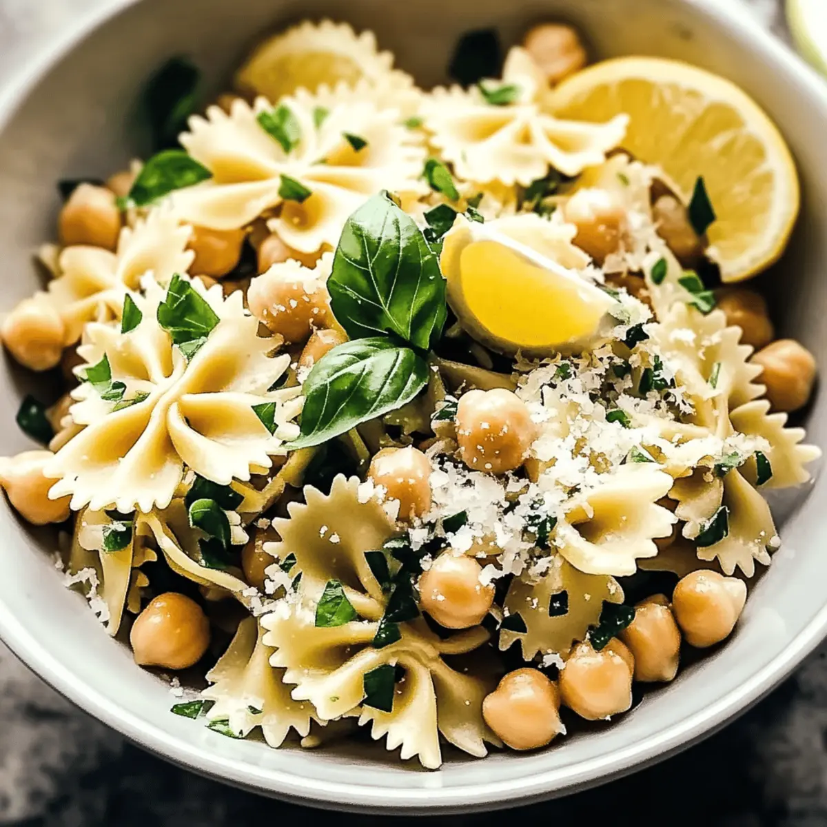 Lemon Herb Pasta Salad with Marinated Chickpeas Delight Bliss