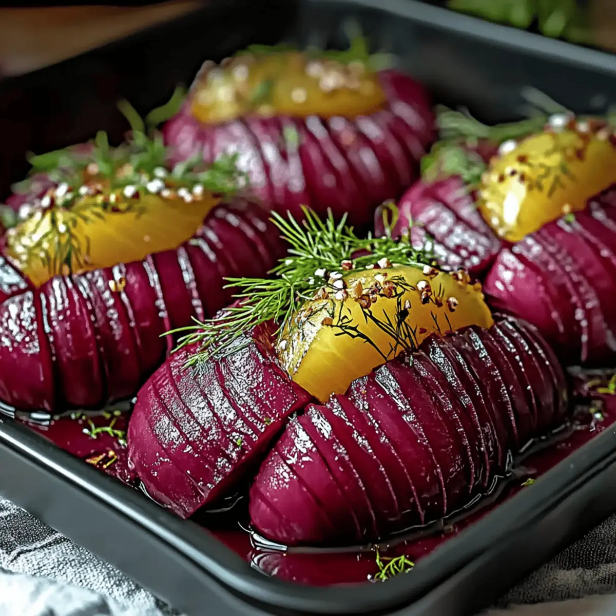Roasted Hasselback Beets Recipe