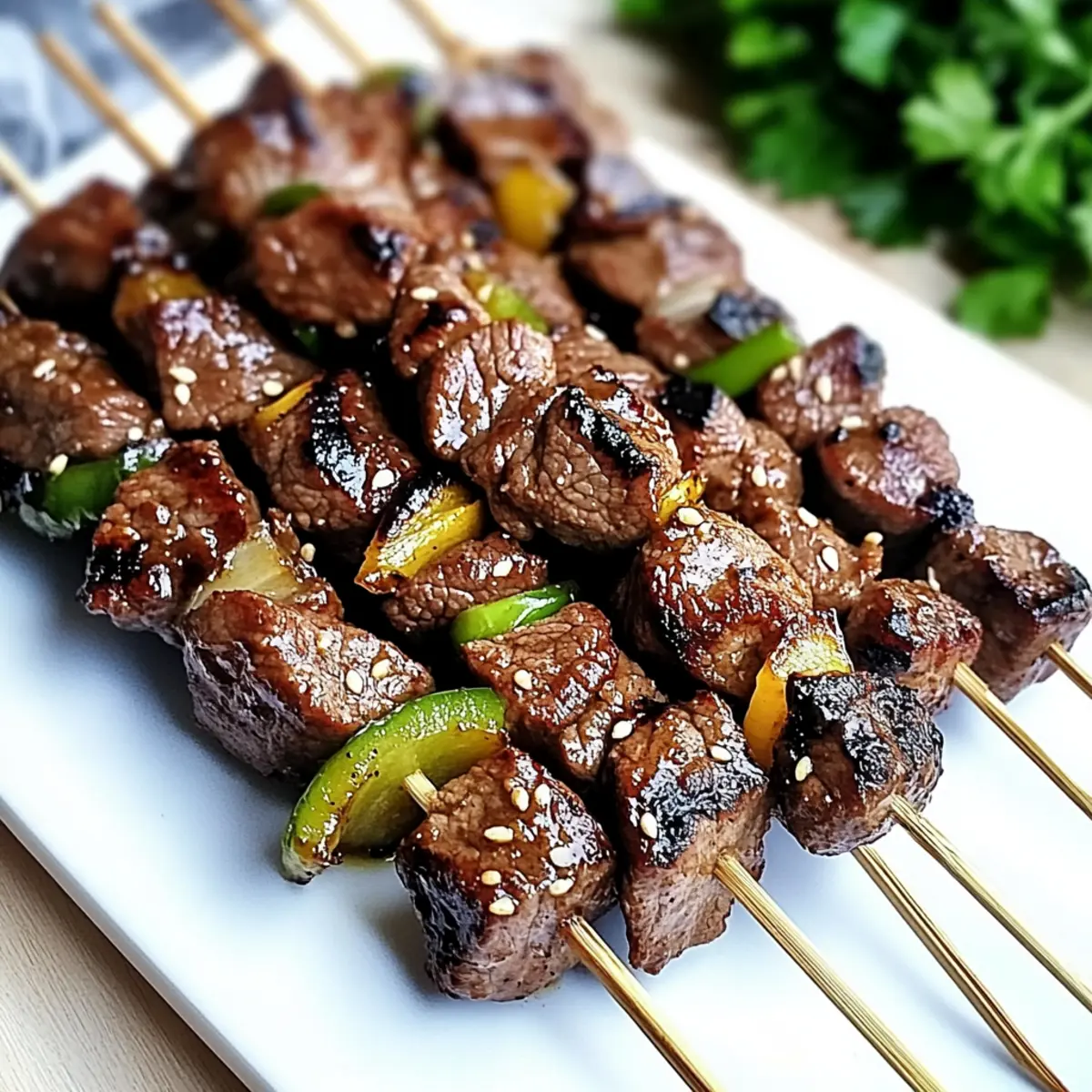 Savory Teriyaki Sesame Beef Skewers for Effortless Grilling