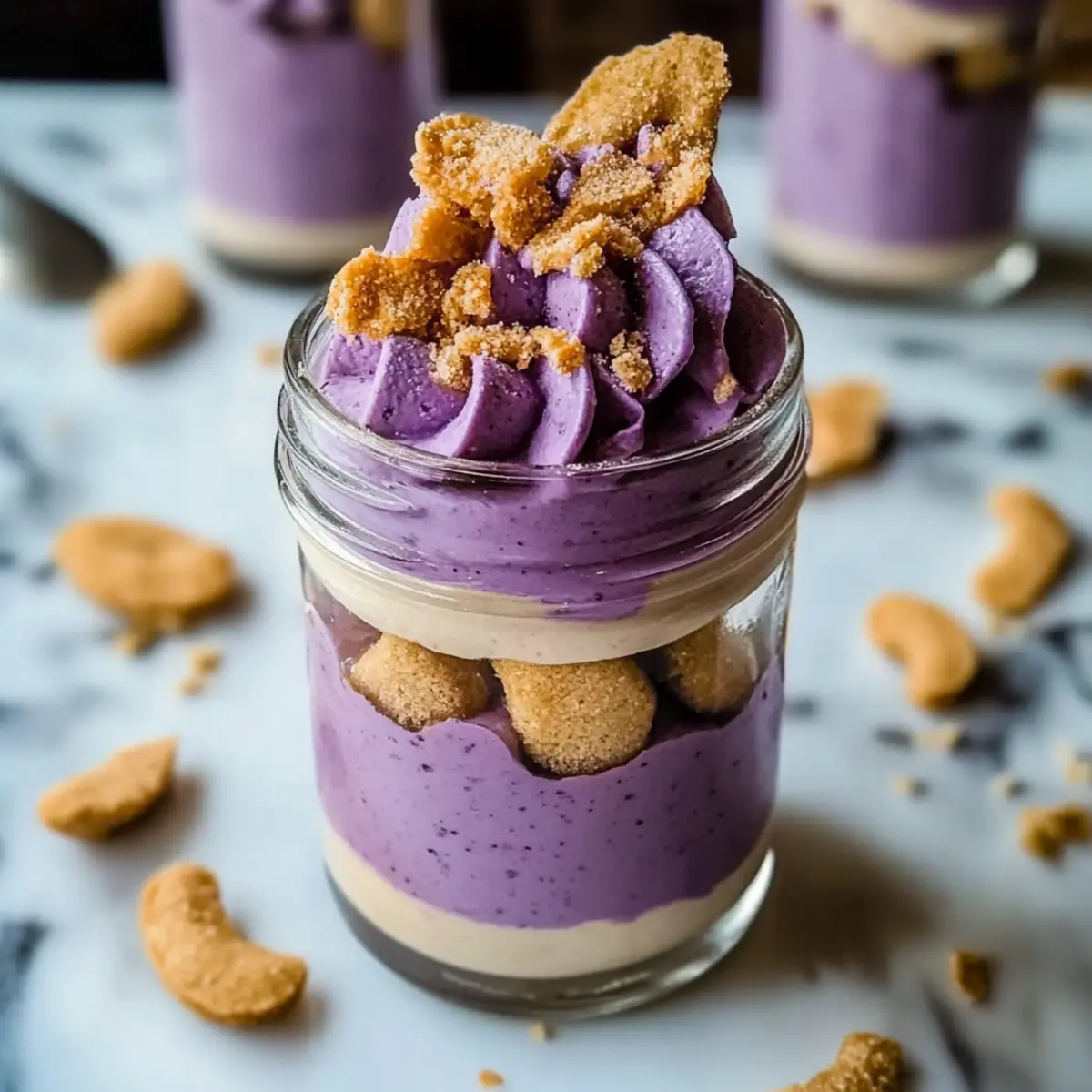 Delicious Ube Tiramisu in a Jar