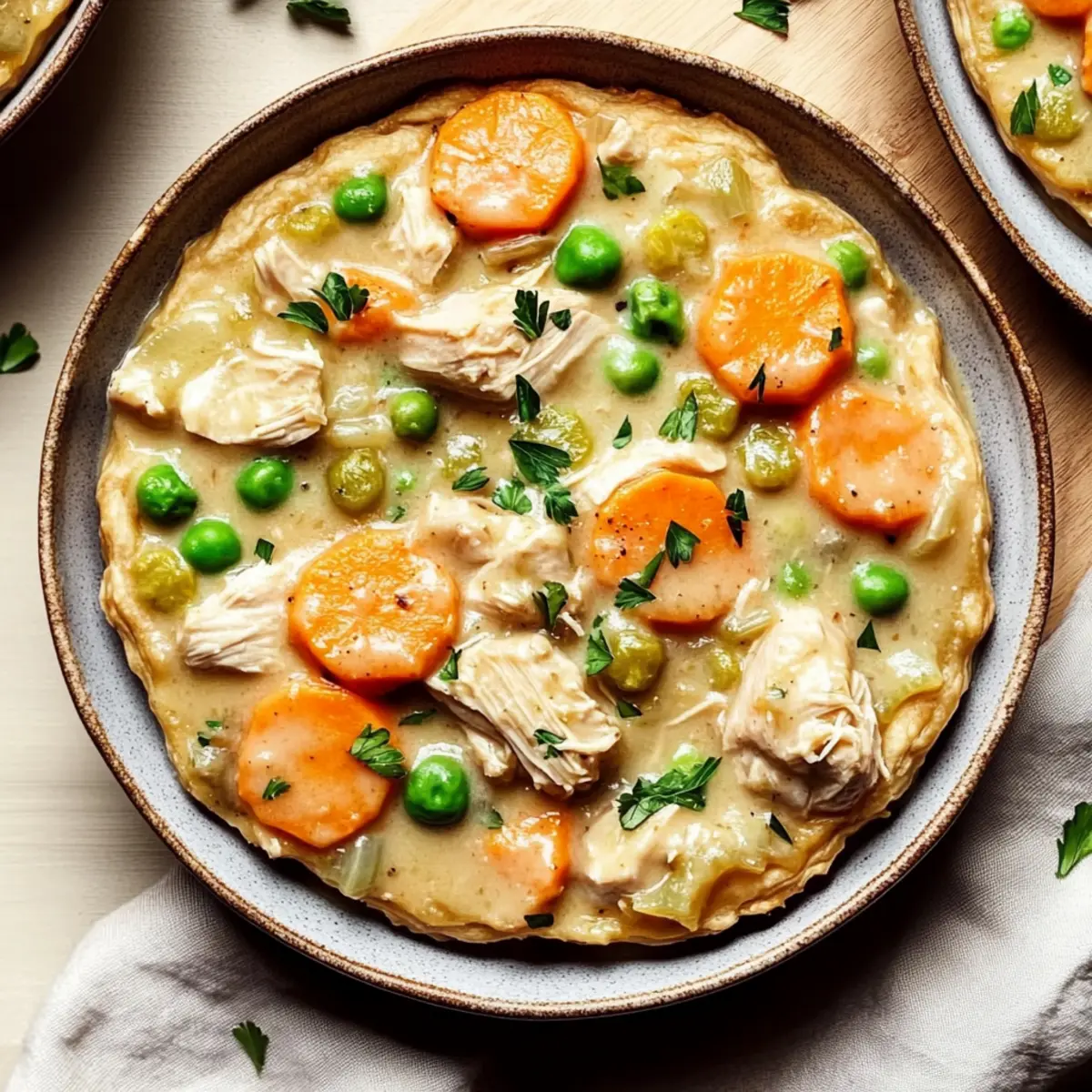 Cozy Crustless Chicken Pot Pie: Comfort in Every Spoonful