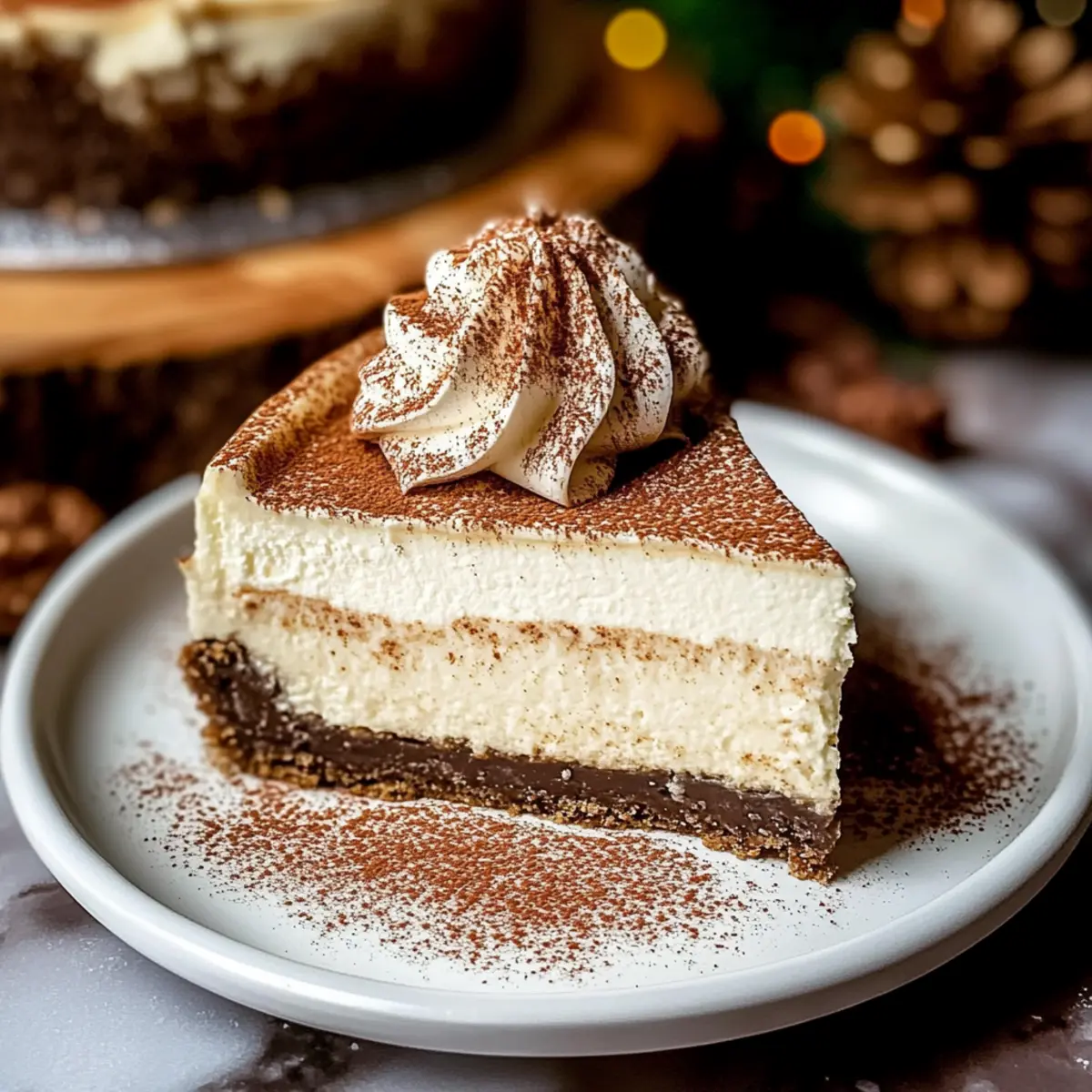 Creamy Eggnog Cheesecake with Gingersnap Delight Bliss
