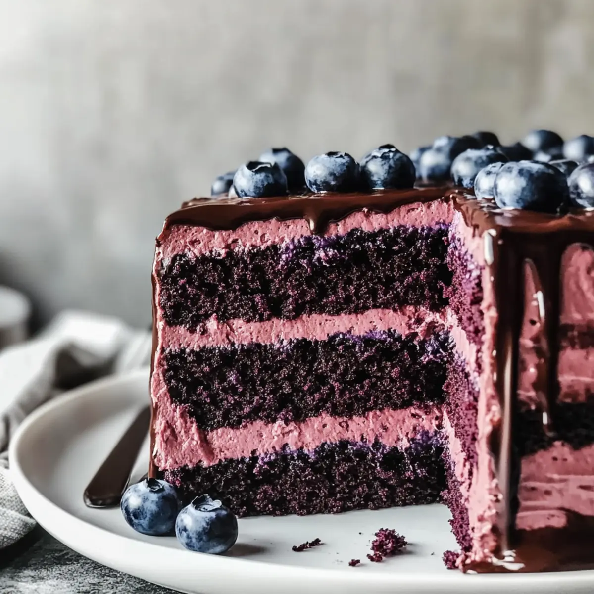 Decadent Layered Blueberry Chocolate Cake for Ultimate Indulgence